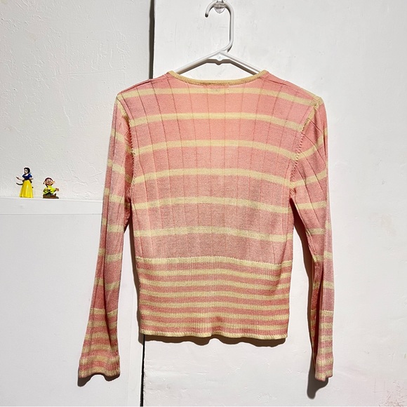 Caroll Elegance pink pastel cardigan sweater knit set size small : Box 006: - Picture 3 of 11